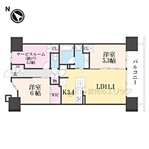 クラッシィハウス京都六地蔵10階  ｜ 京都府宇治市六地蔵町並（賃貸マンション3LDK・10階・69.02㎡） その2