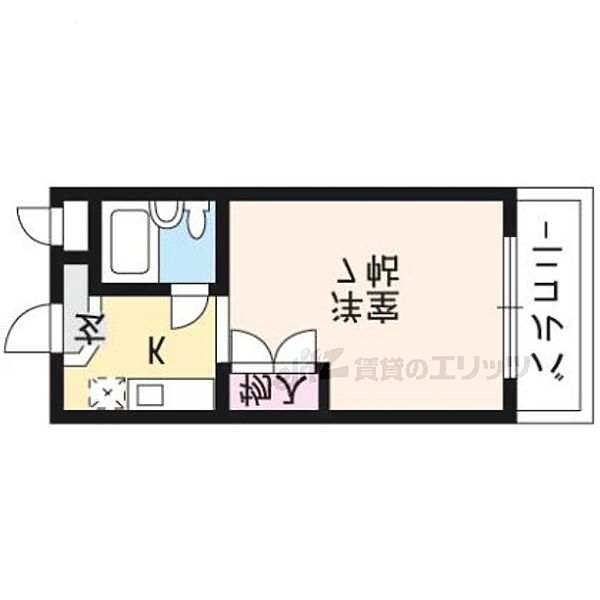 ＲＥＳＴＡ’87 316｜京都府京都市南区久世中久世町5丁目(賃貸マンション1K・3階・18.60㎡)の写真 その2