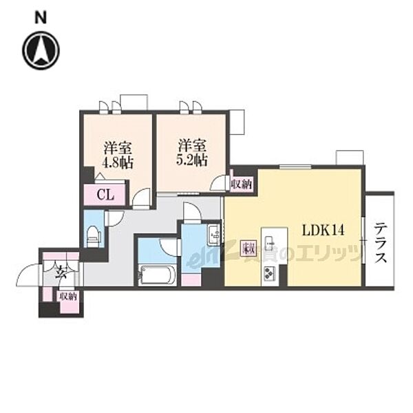 京都府京都市下京区西側町(賃貸マンション2LDK・1階・63.55㎡)の写真 その2