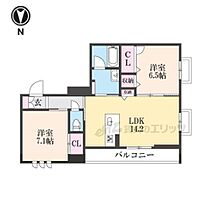 京都府京都市下京区西側町（賃貸マンション2LDK・2階・64.81㎡） その2