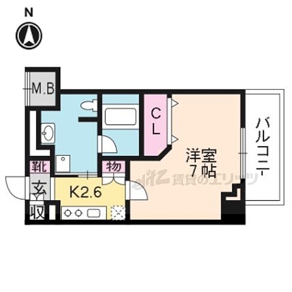 プレコート上鳥羽 412｜京都府京都市伏見区竹田向代町川町(賃貸マンション1K・4階・27.37㎡)の写真 その2