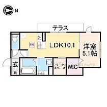 京都府京都市山科区北花山大林町（賃貸アパート1LDK・1階・42.35㎡） その2