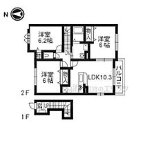 グレースコート 203 ｜ 京都府長岡京市調子1丁目（賃貸アパート3LDK・2階・66.88㎡） その2