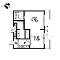 サンガーデン山科 507 ｜ 京都府京都市山科区大宅神納町（賃貸マンション2K・5階・38.50㎡） その1