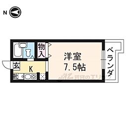 マンションA 1Kの間取図画像