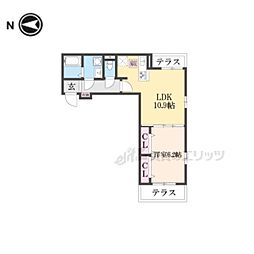 パークガーデン 1LDKの間取図画像