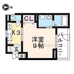 フェリーチェ 1Kの間取図画像