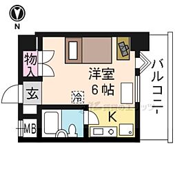 エリッツ10 1Kの間取図画像