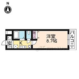 ボヌール広野 1Kの間取図画像