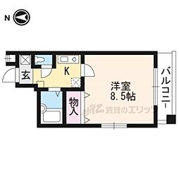 シャトールミエール 1Kの間取図画像