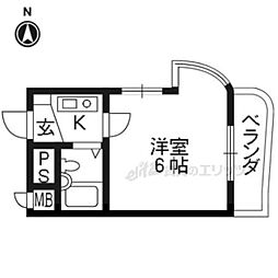ルネサンス 1Kの間取図画像