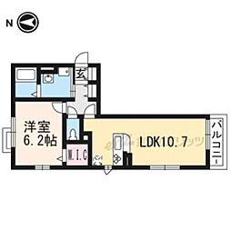 エスポワールブリイエ2 1LDKの間取図画像