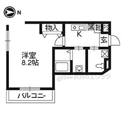 コーポ伊藤 1Kの間取図画像