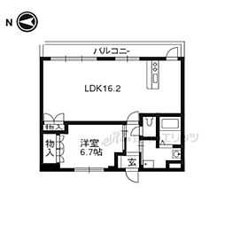 グリーンヒル1 1LDKの間取図画像