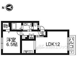 パラディーゾ1 1LDKの間取図画像