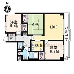 ラポート小林 3LDKの間取図画像