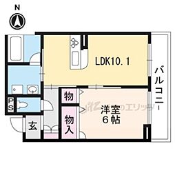 アイランドトライコムト 1LDKの間取図画像