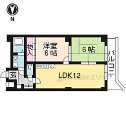 インペリアルパレスリバーサイド 2LDKの間取図画像
