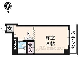 浜大手筋ケンネル 1Kの間取図画像