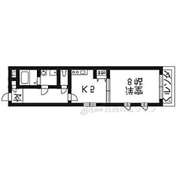 ラングハイツ 1DKの間取図画像