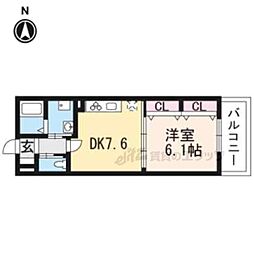 パトラス 1DKの間取図画像