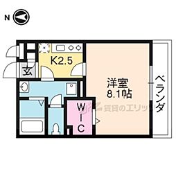 セジュールモンド 1Kの間取図画像