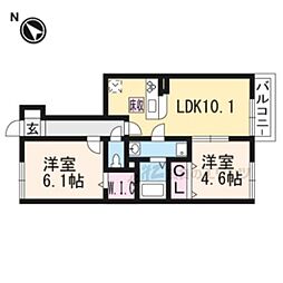 イルセットA 2LDKの間取図画像