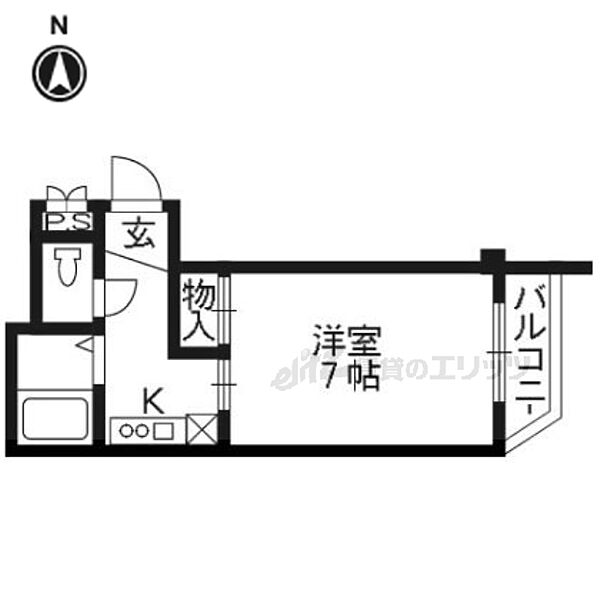 京都府京都市北区小山北大野町(賃貸マンション1K・1階・22.00㎡)の写真 その2