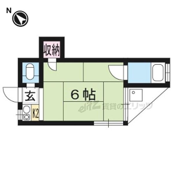 京都府京都市左京区田中南大久保町(賃貸アパート1K・2階・15.67㎡)の写真 その2