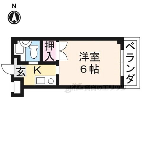 ハイツテレマン 102｜京都府京都市左京区松ヶ崎御所ノ内町(賃貸マンション1K・1階・17.80㎡)の写真 その2