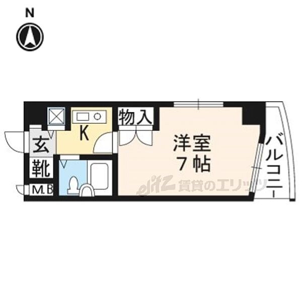 ジョイフル紫野 1006｜京都府京都市上京区大宮通寺之内上る２丁目下天神町(賃貸マンション1K・10階・20.26㎡)の写真 その2