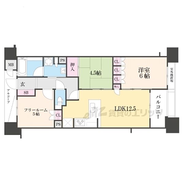 グランレジェイド京都河原町 ｜京都府京都市中京区裏寺町通六角下る(賃貸マンション3LDK・8階・63.96㎡)の写真 その2