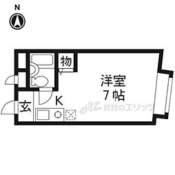 D-COURT 3階ワンルームの間取り