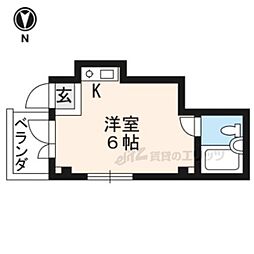 アミティ高原 ワンルームの間取図画像