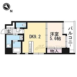 シルエラ御所南 1LDKの間取図画像