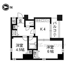 プリムローズアネックス 2DKの間取図画像