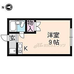 ヴィラメイン 1Kの間取図画像