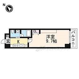 エス・キュート京都下鴨東 1Kの間取図画像