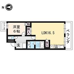 レジデンス丸太町 1LDKの間取図画像
