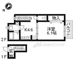 メゾンアジュール 1Kの間取図画像