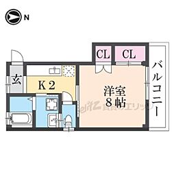HEIMKUSAKI 1Kの間取図画像