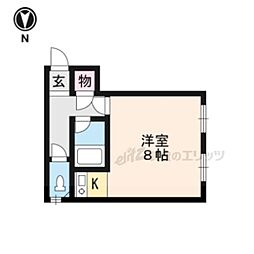 ジュネス東條 ワンルームの間取図画像