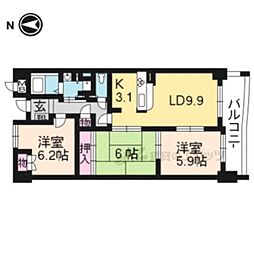 第一東久ハイツ 3LDKの間取図画像