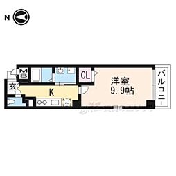 サザン京央 1Kの間取図画像