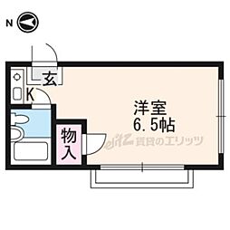 ハイツ西賀茂 ワンルームの間取図画像