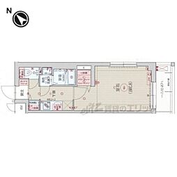 ベラジオ雅び京都洛北ガーデン 1Kの間取図画像