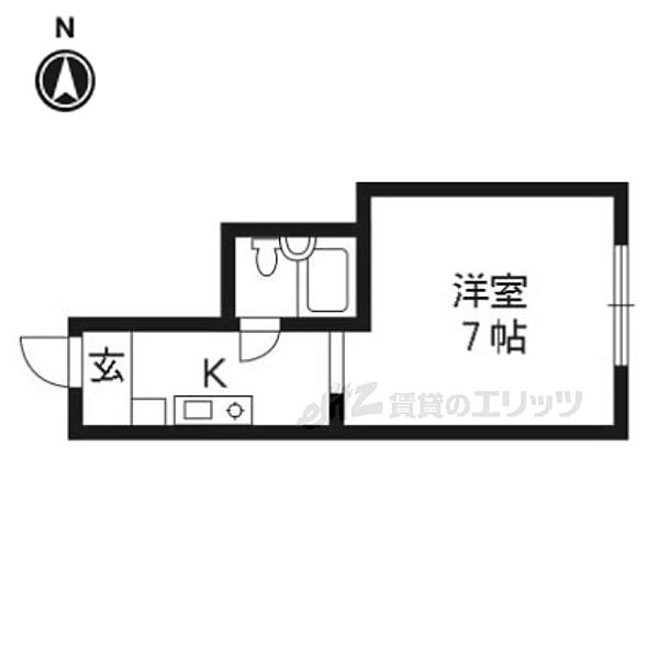 江原ハイツ 5｜京都府京都市右京区西院三蔵町(賃貸アパート1K・2階・17.82㎡)の写真 その2