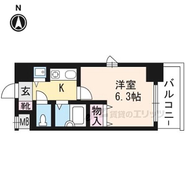 京都府京都市中京区両替町通姉小路下る柿本町(賃貸マンション1K・9階・20.46㎡)の写真 その2