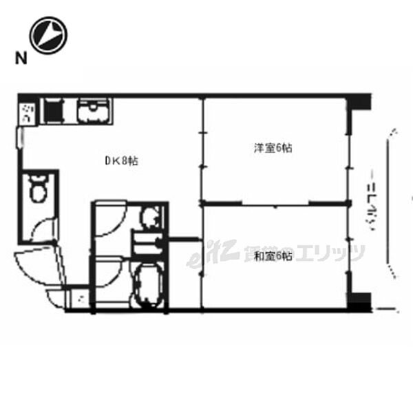 京都府京都市西京区桂芝ノ下町(賃貸マンション2DK・1階・43.00㎡)の写真 その2