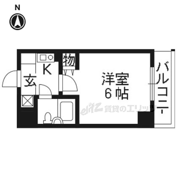 四条大宮シャトー朝日 409｜京都府京都市下京区大宮通仏光寺下る五坊大宮町(賃貸マンション1K・4階・16.80㎡)の写真 その2